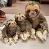 Высококачественные реалистичные плюшевые игрушки ленивцы, ручной работы, пушистые, сидячие, лежачие, в позе на животе, куклы ленивцы, милые, большого размера, обнимаемые животные-куклы