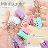 2Pcs Solid Color Mini Stapler Metal Small Paper Stapler New Stationery