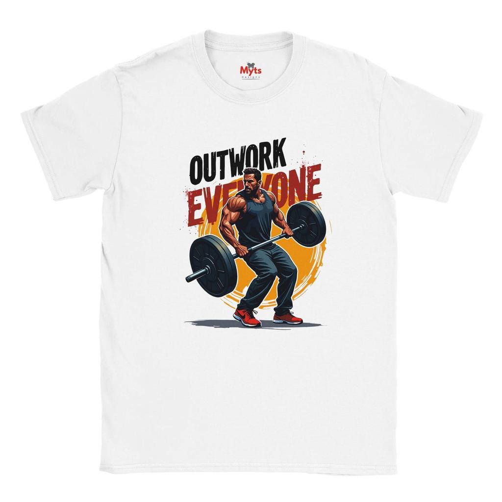 Outwork Everyone Weightlifting Shirt Gym Motivation T Shirt Bodybuilding Workout Tee Fitness Training Top