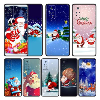 Чехол для телефона для Redmi Note 11 10 9 8 7 8T 9T 9S Pro 9C 9A 10C K40S K50 K50i Ultra Силиконовая мягкая задняя крышка Милый Рождественский Санта