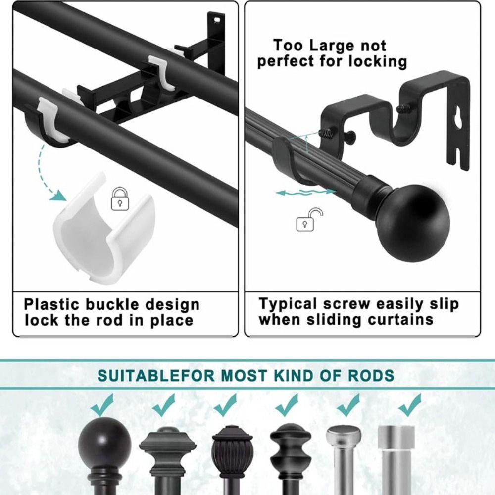Черные держатели для карнизов для штор из алюминиевого сплава, настенные вешалки для штор, ванная комната