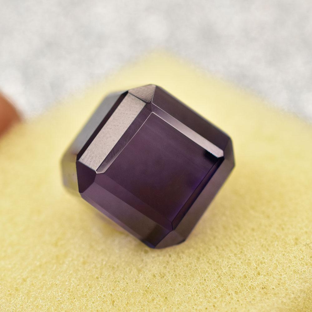 Natural Purple Amethyst Loose Gemstone 36 ct Cube Cut Brazilian for Jewelry Making and Crafts