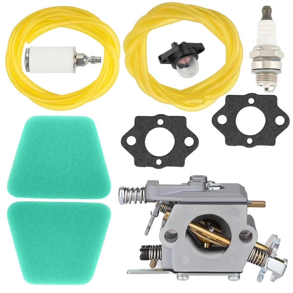 Карбюратор для бензопилы Poulan 2050 2150 2375 Wild Thing 2375LE WT-891-1 с прокладкой, заглушкой, топливной магистралью, воздушным фильтром, комплектом топливного фильтра
