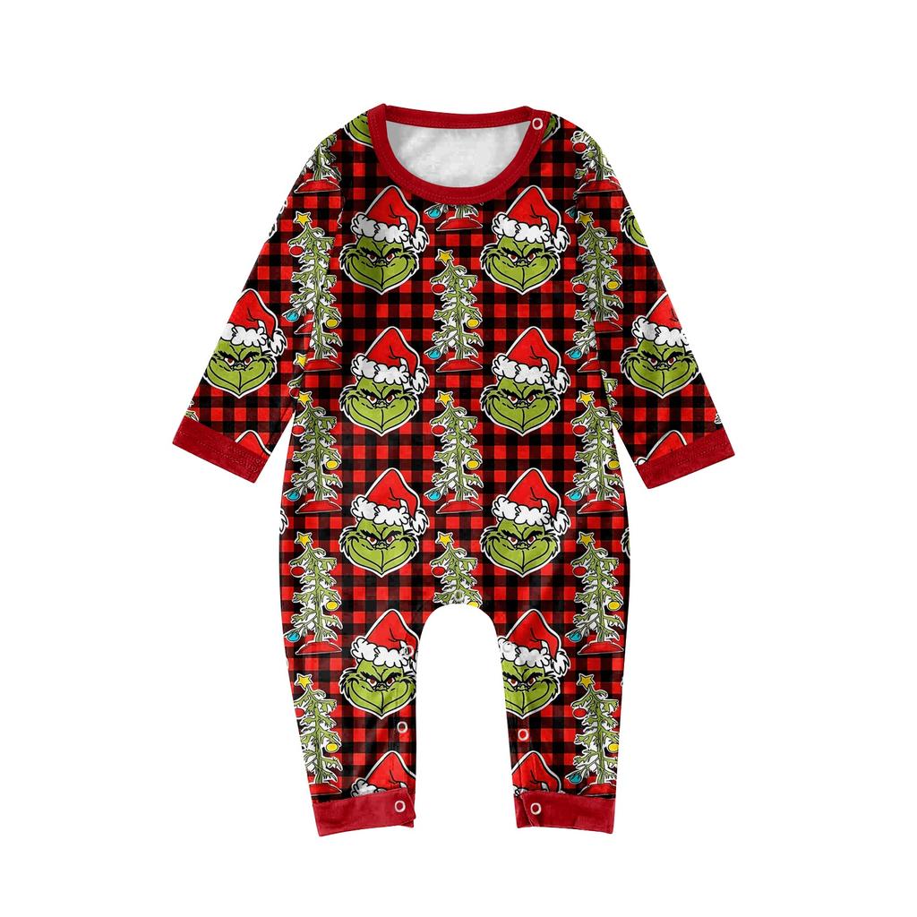 Family Matching Print Sets Pajamas Loungewear Outfits Family Matching Long Sleeve Tops+Pants Set