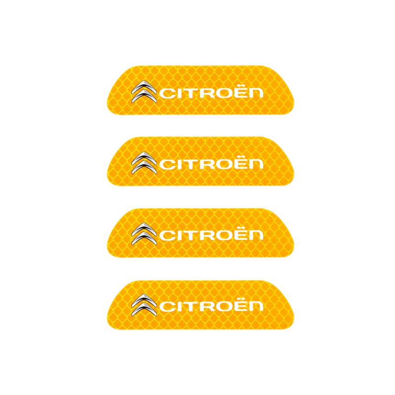 Car Door Reflective Sticker Tail Warning Sticker Auto Accessories For Citroen C5X e-C4 X e-C3 C4 C3 C5 Berlingo C-Elysee C1 C6
