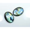 2 шт. натуральный многоцветный лабрадорит овальный кабошон россыпью драгоценный камень 27X42-28X39 мм SK-1233