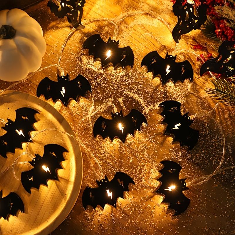 Светодиодная гирлянда на Хэллоуин, украшение для фестиваля призраков, железная художественная летучая мышь, призрачная батарейка, световой бар, декор для вечеринки