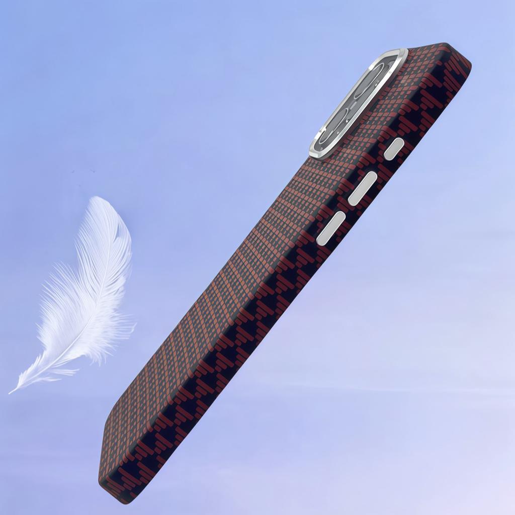 For iPhone 16 Pro Case Compatible with MagSafe Carbon Fiber Texture Hard PC Phone Cover