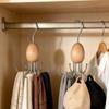 360 Degree Rotating Tie Rack Belt Hanger with 6 Hooks Closet Organizer for Gloves Bras Scarves Hats Socks Tank Tops Home Dorm