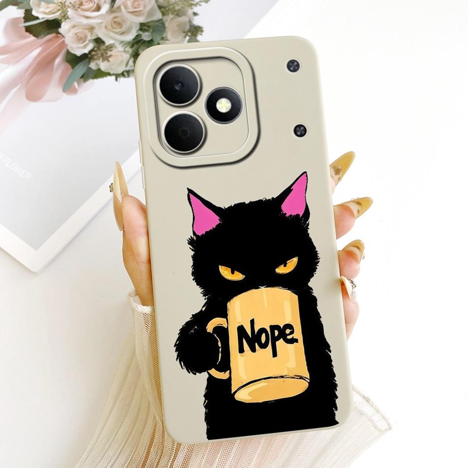 For Realme Note 80 RMX5388 Cute Cat Flower Cartoon Phone Case For Realme Note80 4G Soft Silicone Covers Bumpers