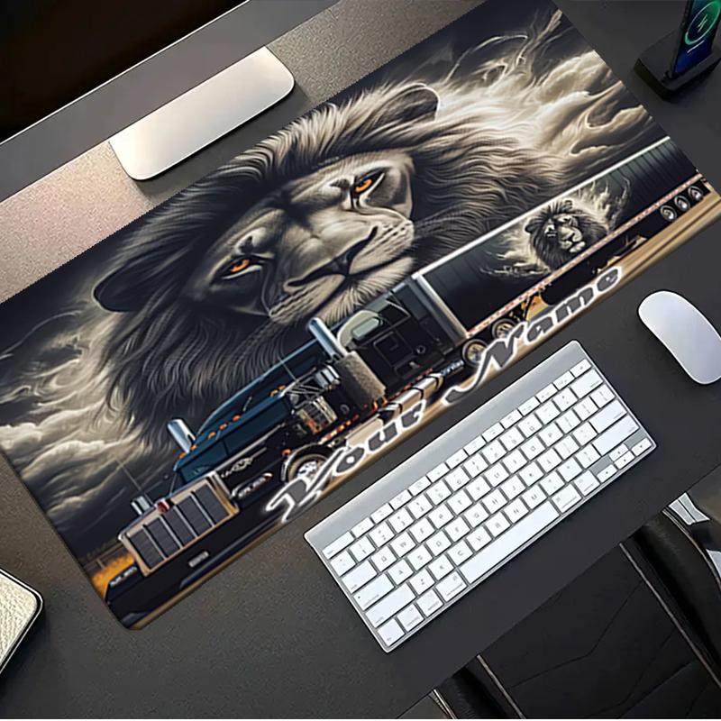 1PC Custom Name Lion Power Road Mouse pad, keyboard and mouse desk pad, for computer notebook Birthday Gift For Any Room Or Office