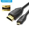 Vention Mciro HDMI Cable 3D 4K HDMI Male To Micro HDMI Male HDTV Cable for Smartphones Tablets Monitor 1M 1.5M 2M