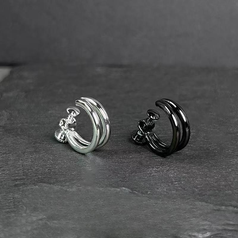 Серьга-кафф на ухо, мужской стиль, винтовое крепление, регулируемая плотность, серьга в ухо, зажим для козелка уха, без проколов в ушах