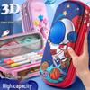 Студенческий мультяшный 3D пенал: Двухслойный, большой вместимости для начальной школы