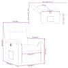Electric Recliner Chair Cream Fabric