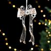 Yousheng Christmas Acrylic Hanging Ornament Glitter Clear Reindeer Butterfly Pumpkin Carriage Snowflake Dragonfly Ballet Girl Xmas Tree Hanging
