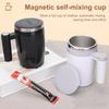 Магнитная саморазмешивающаяся кофейная кружка 400 мл, электрическая кружка для помешивания с крышкой, автоматическая кружка для смешивания кофе, молока, чая, изолированная бутылка из нержавеющей стали