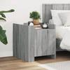VidaXL Bedside Table Sonoma Grey 45x50x50 Cm Engineered Wood, Bedside Furniture, Side Table, Bed Cabinet, Cabinet 848302
