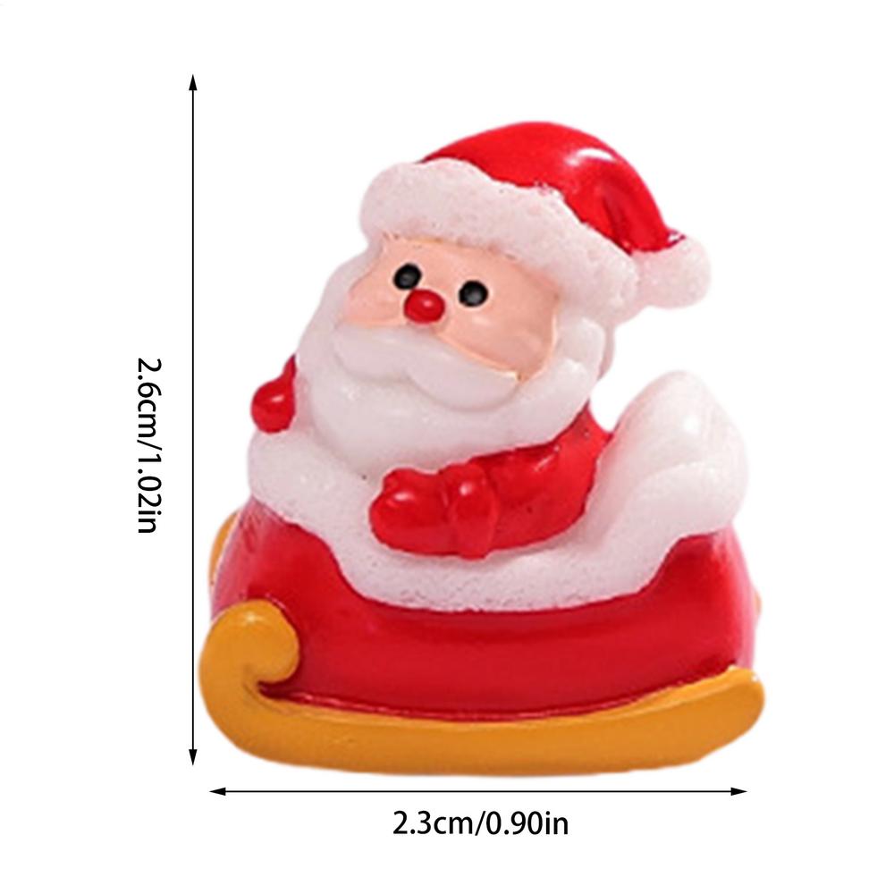 Mini Santa Figure Christmas Miniature Desktop Decor Collectible Santa Claus Ornament For Bedside Shelf Kitchen Dining Table Car
