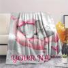 1PC Custom Name Pink Elephant Dreams Patterned Flannel Blanket Suitable For All Seasons for Home Decor Warmth and Comfort Gifts Holiday Present_lx