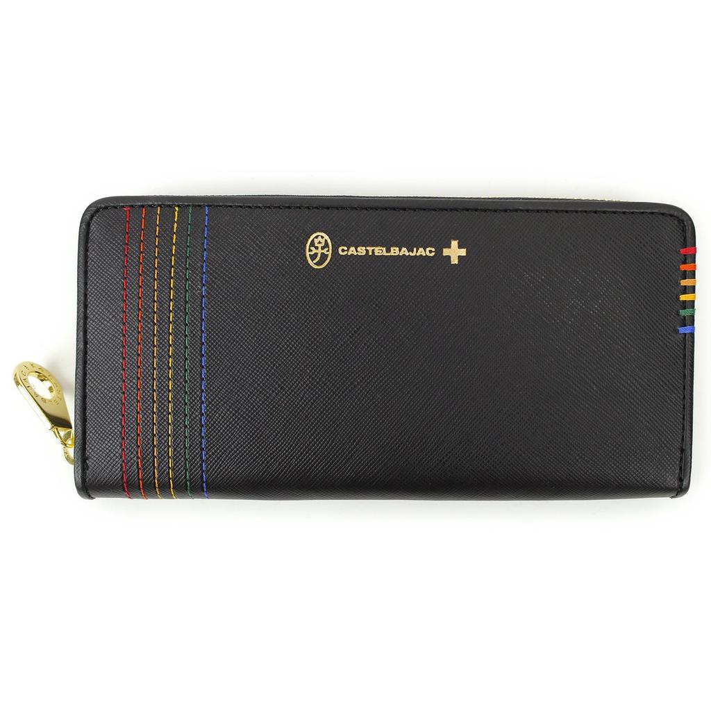 CASTELBAJAC SEST Series Round Zipper Long Wallet with Coin Purse 027605 Black