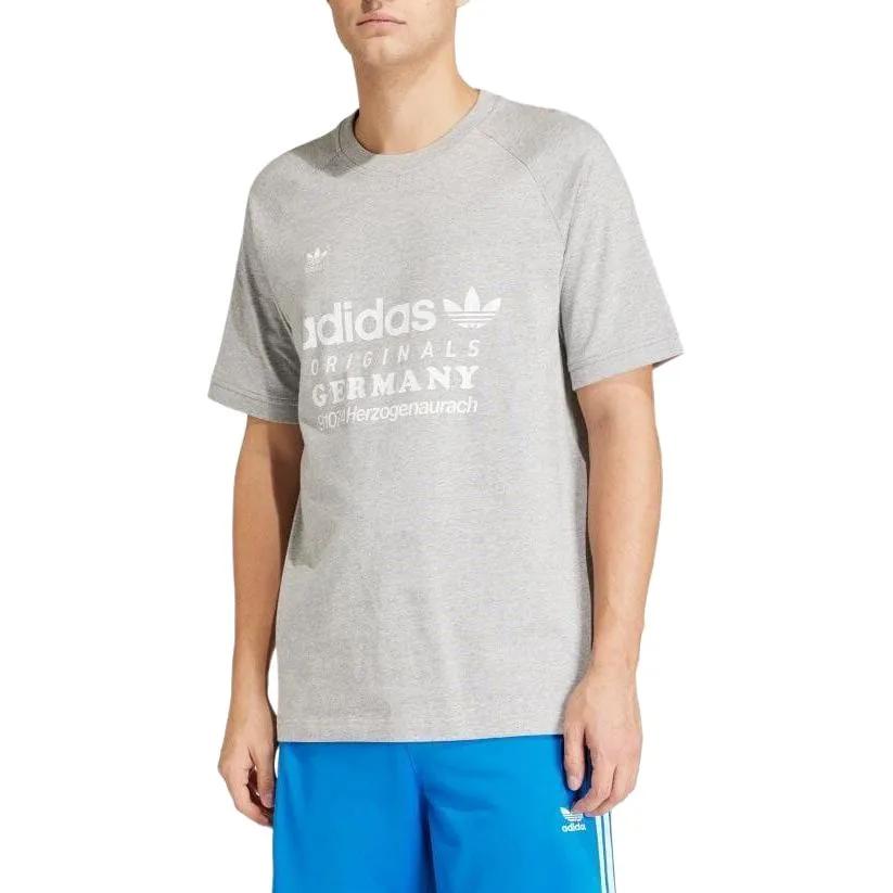 adidas Originals Мужская серая футболка с 3 полосками (унисекс) Футболки IU0224