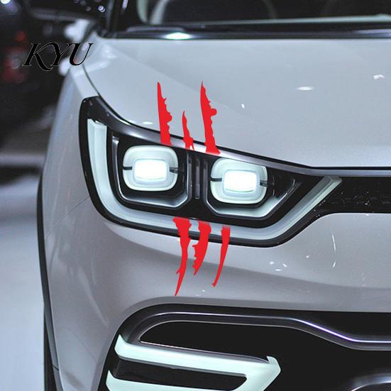 Removable Auto Decor 2Pcs Claw Mark Decals for Cars, Headlight Car Sticker, Stripes Waterproof Exterior Modification Accessories Scratch Decal Sports