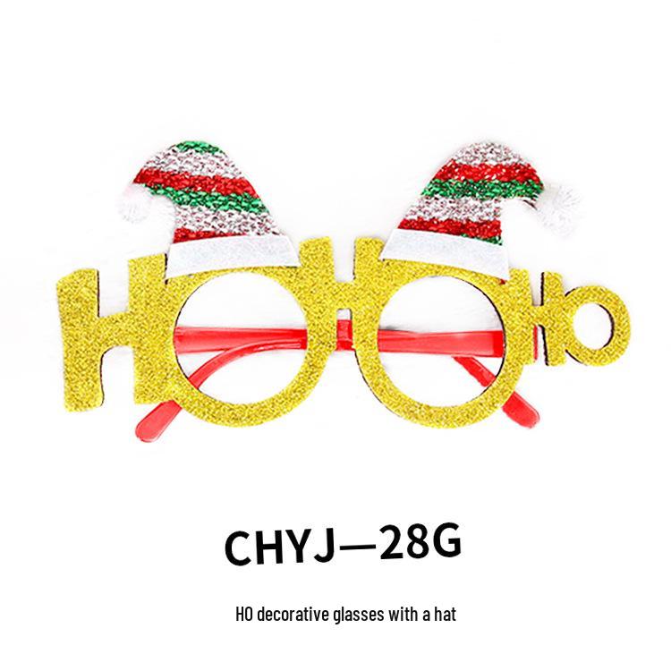 Креативные рождественские очки - Санта, Снеговик, Рога для взрослых и детей