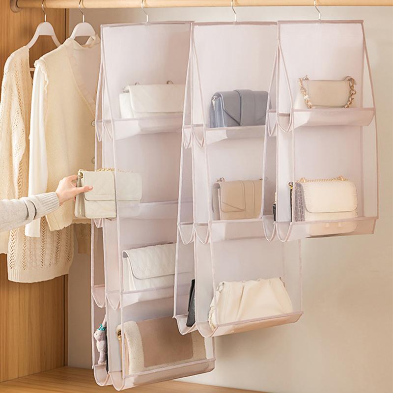 Hanging Handbag Organizer Storage Bags for Women Handbag Bag Hanger Transparent Home Closet Clothing  Dust-proof Organizer