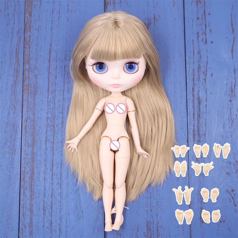 ICY DBS Blyth Doll White Skin Glossy Face Matte Face Joint Body with Hand Set A&B 1/6 Bjd Suitable Diy Makeup Special Price