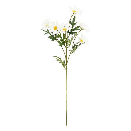 Artificial Plant Daisy, 60 Cm High, Made Of White Plastic