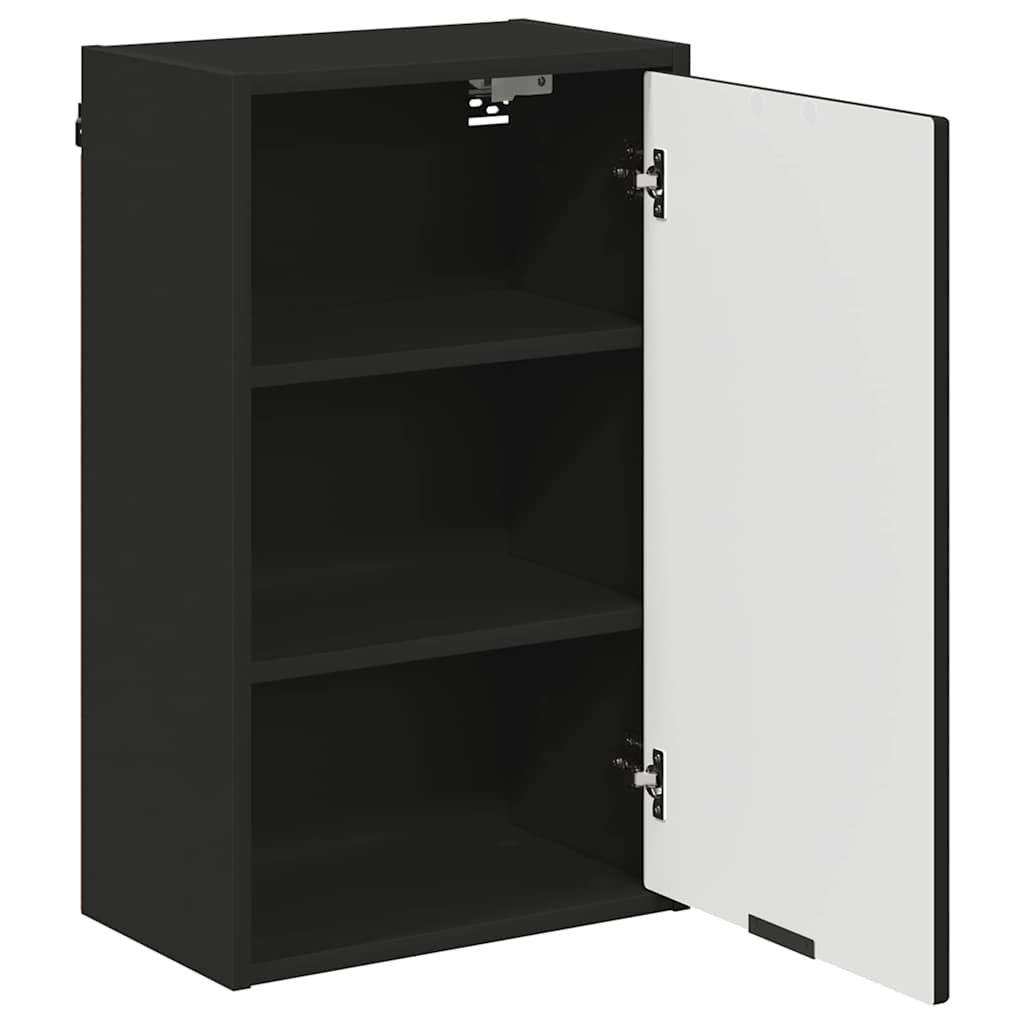 Bathroom Cabinet Wall Mounted Black 39 x 23.5 x 65 cm