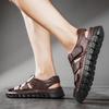 Fashion New Fashion Summer Leisure Men Beach Sandals Shoes Quality Leather Sneakers Sandals Outdoor Soft Comfort Men Sandals Size 38-46