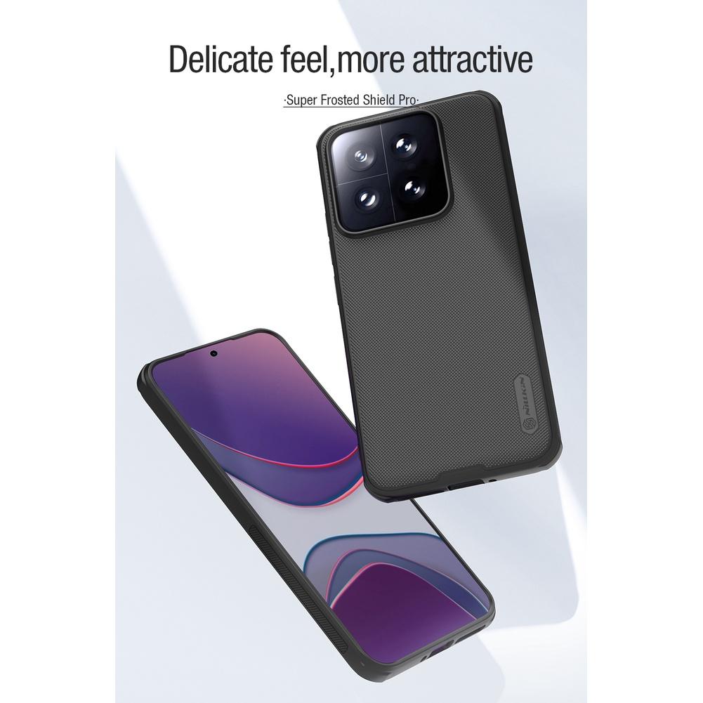 NILLKIN Чехол для Xiaomi Mi 14, жесткий чехол из ПК + ТПУ Shield Pro, магнитный чехол для телефона, ультратонкий, противоударный, с защитой от отпечатков пальцев