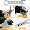 2 Pcs/Set 14-30/30-60mm Universal Key Pipe Wrench Open End Spanner Set High-carbon Steel Snap Grip Tool Plumber Multi Hand Tool