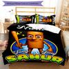 3pcs Custom Name Cartoon Italian Brainrot animal Bedding Set Duvet Cover Closure Includes 1 Duvet Cover & 2 Pillowcases for All Seasons Bedroom Decor