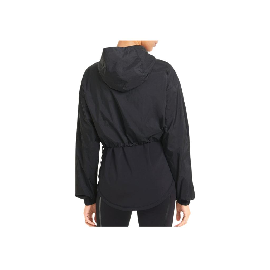 Puma Куртка с капюшоном и логотипом, однотонная, женская, черная 520271-01
