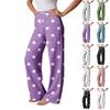 Пижамные штаны в стиле аниме, повседневные брюки с эластичной резинкой на талии, удобные прямые свободные брюки для йоги