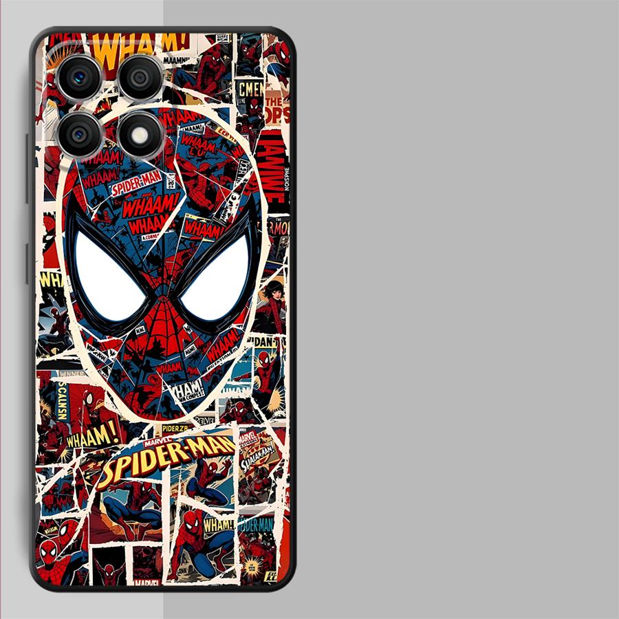 Чехол для Honor X6 X5b Magic5Lite X8 90 X7 X9a 8X 200 400 Lite 70 Funda Чехол для телефона Marvel Ретро Человек-паук