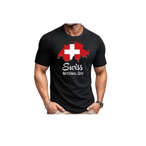 Switzerland Swiss Tshirt MMA Boxing Muay Thai National Day Flag Training Print 3D Unisex Women Men Quick Dry Fitness Workout Gym Sport Casual