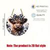 Enchanting Highland Cow Wreath Sign for Home, Garden, and Office. Perfect for Christmas and Halloween.