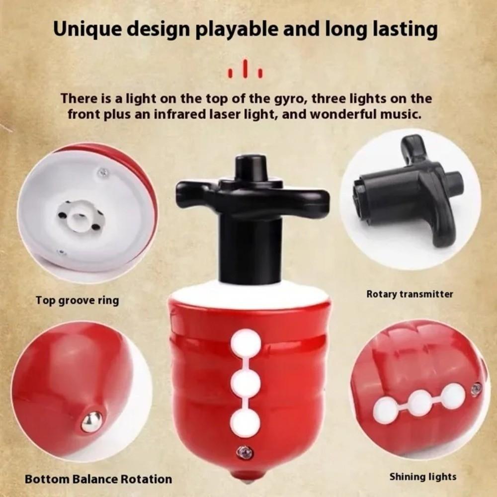 Colorful Rotating Gyro Laser Music Gyroscope New Spinning Top Boys Girls