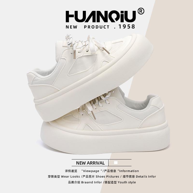 Global Platform White Shoes Women's Spring ZHQ5915 New Popular Versatile and Lightweight Student Shoes Women's Board Shoes