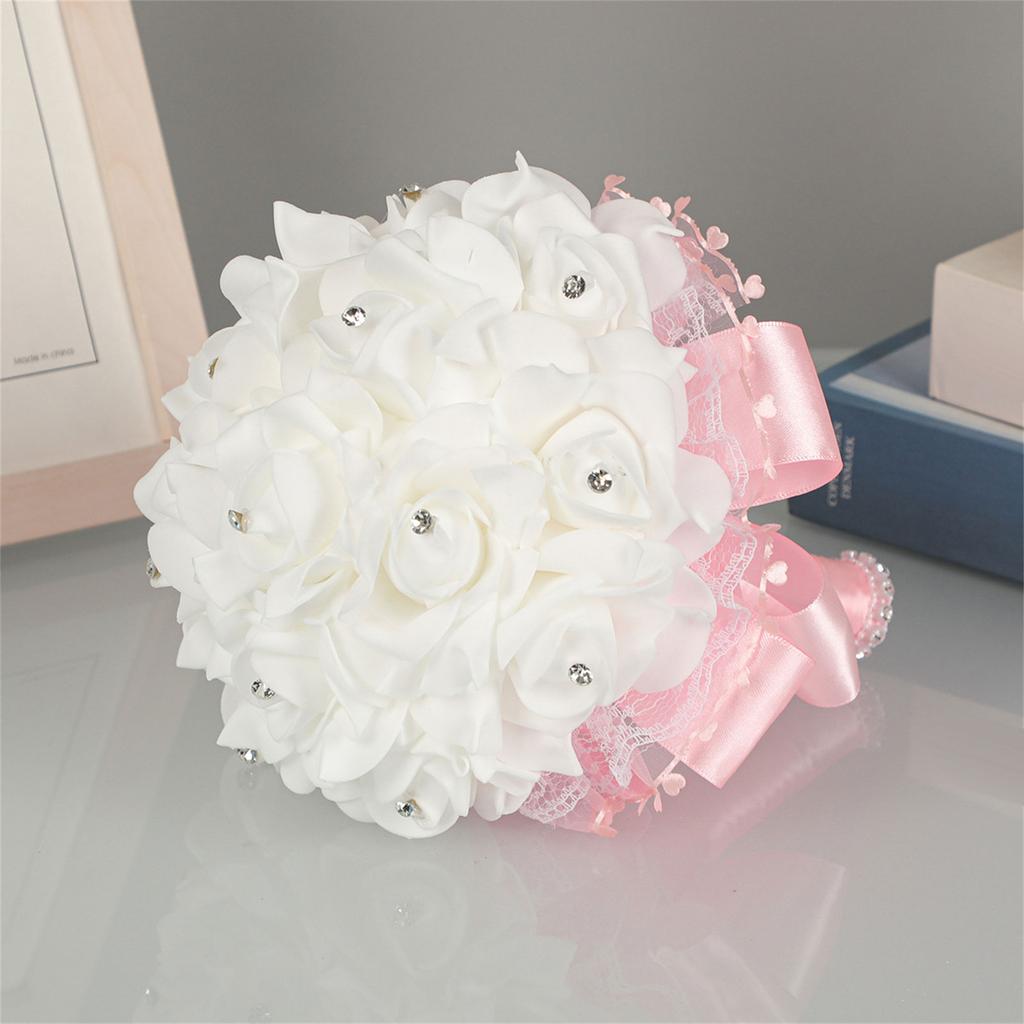 Beautiful White Foamflower Bridal Bouquet Artificial Flowers Wedding Flower Arrangement Perfect for Bridal Decor