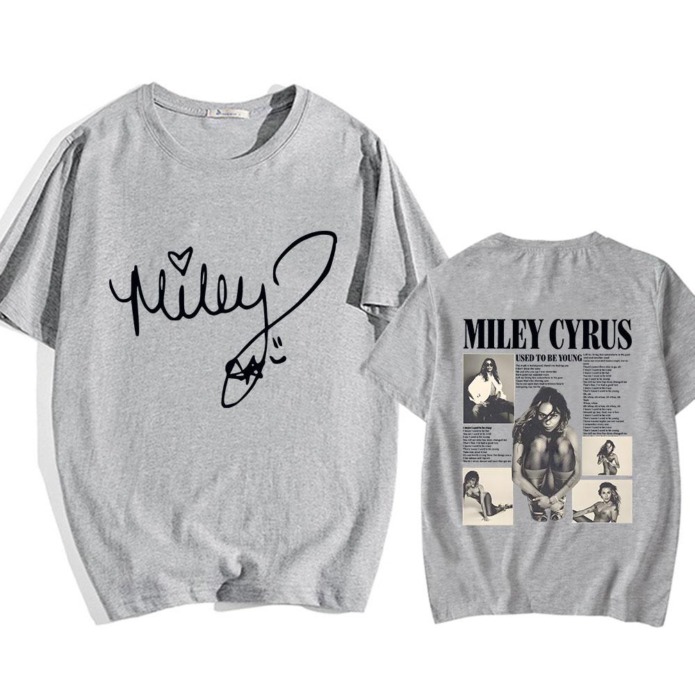 Singer Miley Cyrus Tshirt Cotton Graphic Printing Teeshirt Short Sleeve Summer Oneck Tshirts Casual Women Unisex Funny Tees Tops