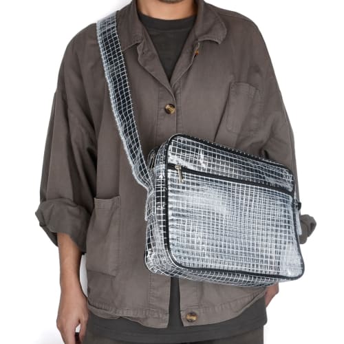 NOTAG Clean Bag, Engineer's Shoulder Bag, Anti-Static, Transparent, Waterproof, Durable PVC Tool Bag for Clean Rooms, Visible Contents, Work, Construc