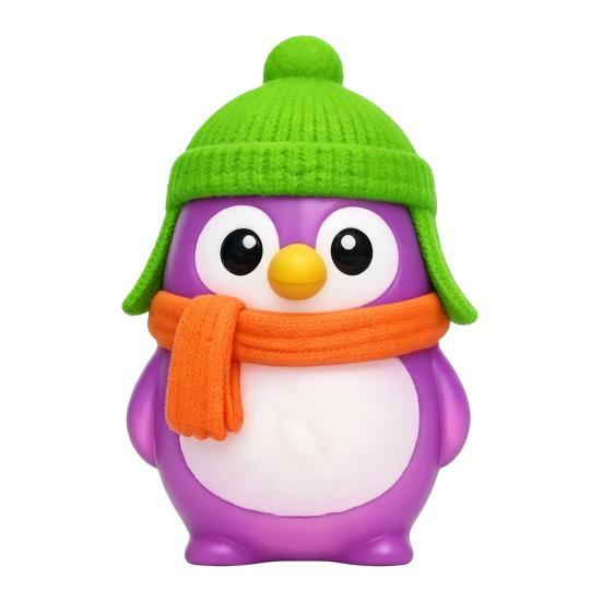 Cartoon Penguin Stress Relief Toy Knitted Hat Scarf Penguin Squeeze Toy Anti-anxiety Soft Stress Ball Animal Desk Toy