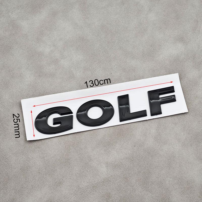 For VW Volkswagen Jetta MK5 Golf 3D ABS Chrome Black Logo GOLF Emblem Letters Sticker Car Rear Trunk Badge For Volkswagen VW Gol xf2