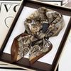Luxury Print Imitation Silk Square Scarf Thin Hair Scarf Headband New Neck Tie Shawl Wraps  Women