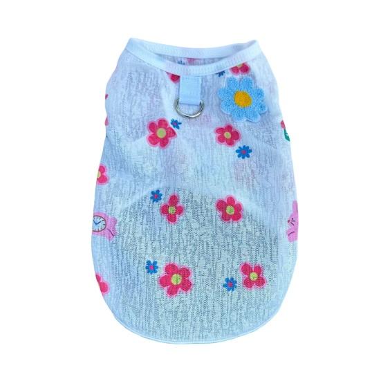 Летняя дышащая одежда для питомцев Yousheng с принтом цветов, вишни, мороженого, без рукавов, жилет, юбка для маленьких и средних собак и кошек, питомца-принцессы